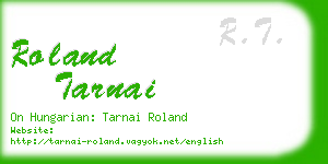 roland tarnai business card